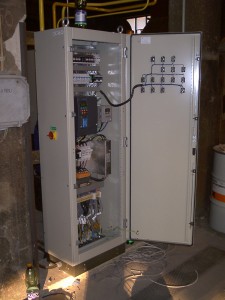 Controlling switchboard of rotating furnace       